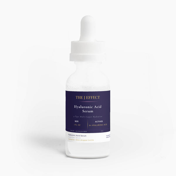Hyaluronan Acid Serum bottle with purple label on a white background