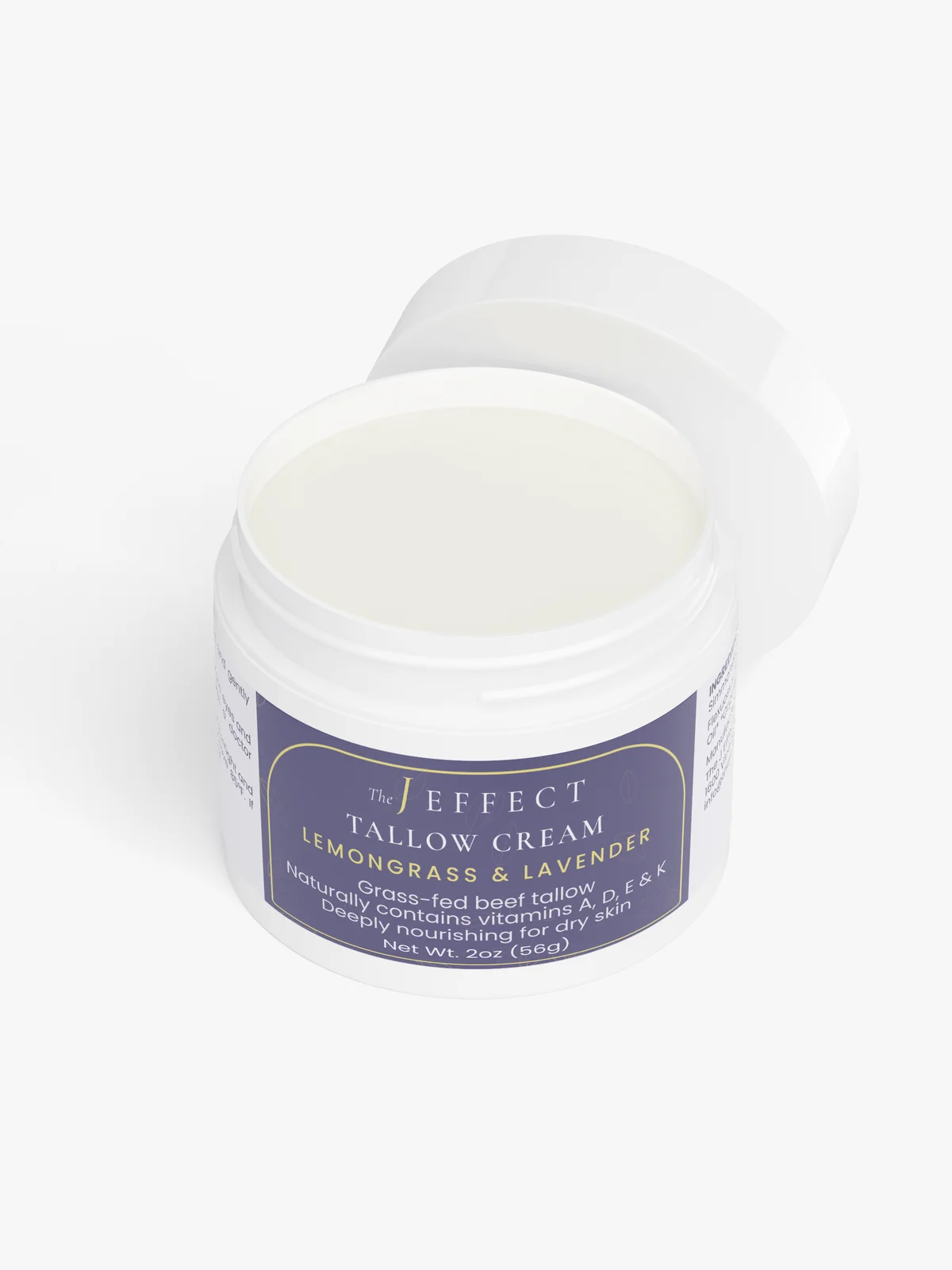 Lavender Fields with key ingredients: Grass-Fed Beef Tallow, Organic Olive + Jojoba, Lemongrass + Lavender