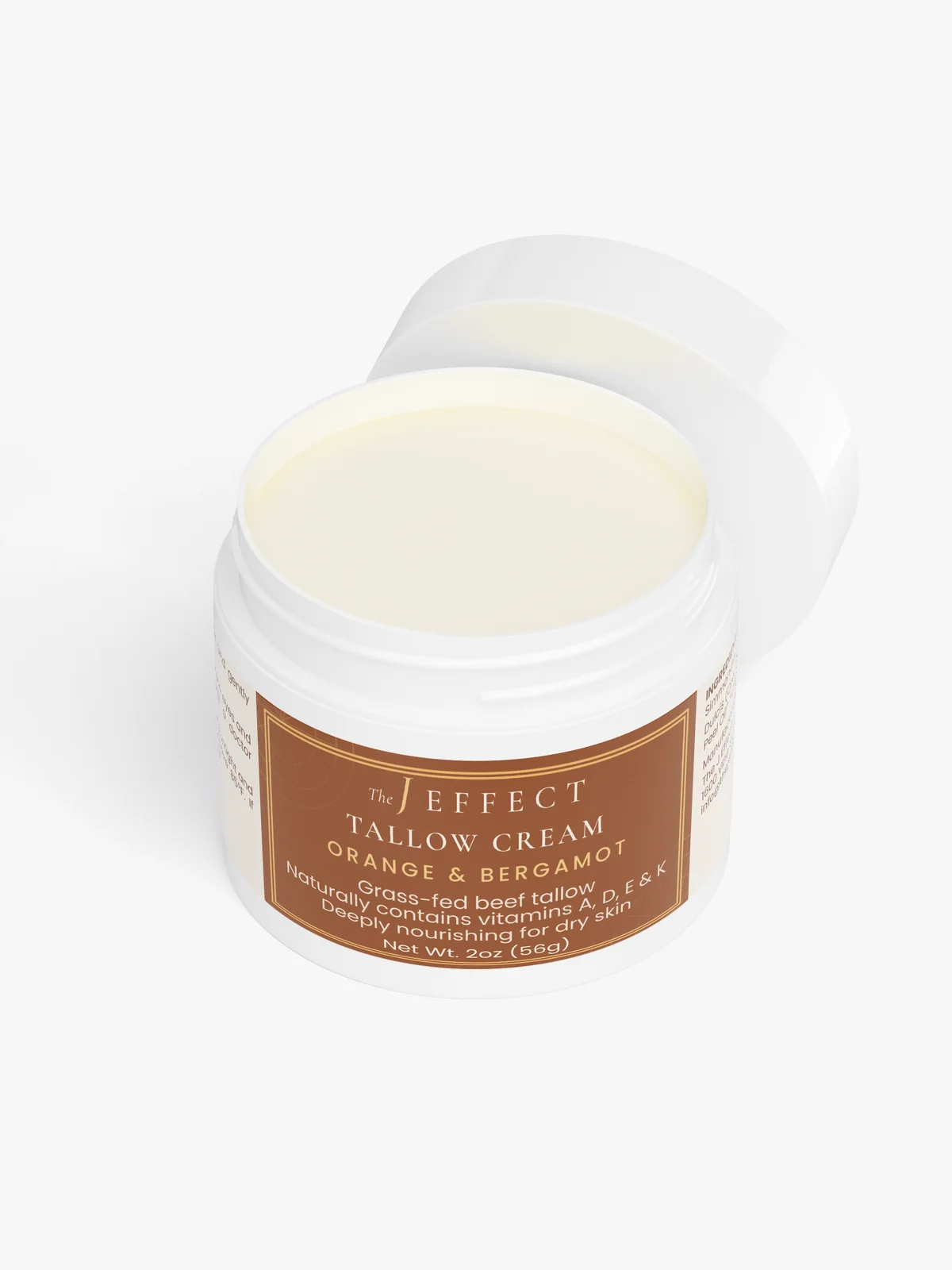 Citrus Grove with key ingredients: Grass-Fed Beef Tallow, Organic Olive + Jojoba, Orange + Bergamot