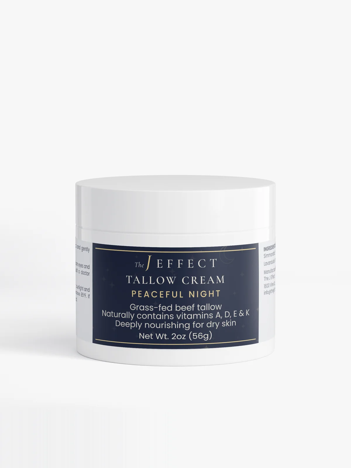 Still Night Grass-Fed Tallow Cream, Fir & Lavender by The J Effect, 2 oz / 56 g